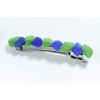 Genuine Surf Tumbled Frosted Blue and Green Sea Glass French Barrette Hair Clip 4" or 100 mm Length - Quantity of 1