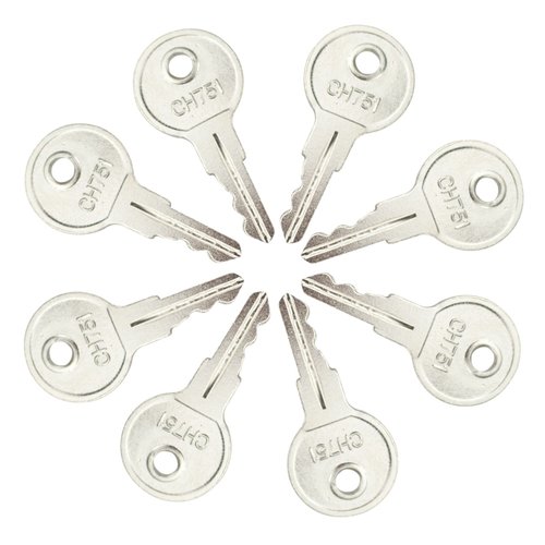 CH751 Key Universal Keys Replacement for RV Compartments Campers Storage Cabinets Door Lock T-Handles Tool Boxes Pickup Shells (Pack of 8)