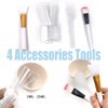 coldchill Silicone Face Mask Mixing Bowl Set, DIY Facemask Mixing Tool Kit with Silicone Mask Bowl, Facial Mask Brush, Bowl Stick Spatula, Face Mask Applicator, Measuring Cup (5 PCS＆White)