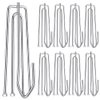 60PCS Stainless Steel Drapery Hook and Pin for Pleated Drapes 4 Prongs Pinch Pleat Clips Traverse Pleater 4 End Curtain Hangers for Window Door Bathroom Curtain