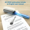 VESS Blow and Styling Hair Brush, Wide 9 Row Round Type- Light weight -Made in Japan-C-150 (Flash Blue)