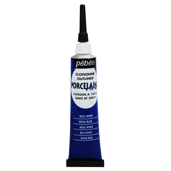 Pebeo 036-004 Porcelaine 150, China Paint Outliner, 20 ml Tube - Ming Blue, Outliners
