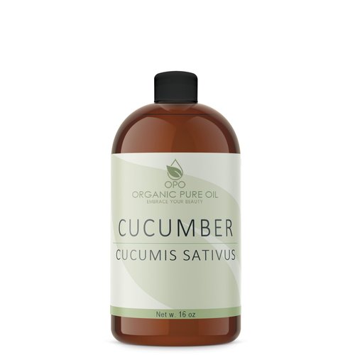 Cucumber Seed Oil - 16 oz - 100% Pure, Unrefined, Cold Pressed, Non-GMO, Hexane-Free, Vegan Carrier Oil for Skin, Hair, Nails, Body, Face & More - Hydrating, Nourishing, Skin Rejuvenating