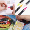 Aunifun 4 Pcs Diamond Art Pen Rhinestone Picker Pencil Nail Point Drill Pen Self Adhesive Resin Picker Dotting Wax Pencil Gem Pick up Tools for Nail Art DIY Decoration with Pencil Sharpener