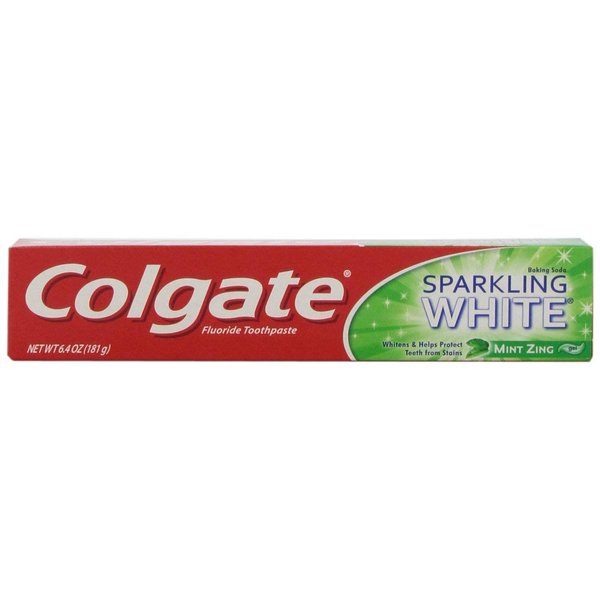 Colgate Sparkling White Baking Soda Anticavity Fluoride Toothpaste, Mint Zing 6 oz