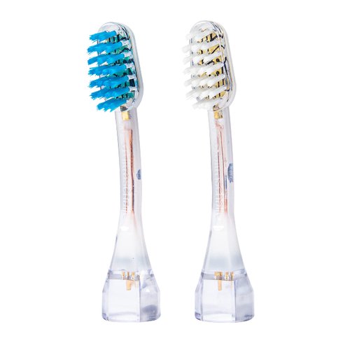 Emmi-dent Platinum 4-Pin Bristle-Head Attachments - Electric Toothbrush Replacement Heads. Cleans with Ultrasound Waves. (Regular 2 Pack)