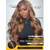 Sunber Bye Bye Knots Glueless Wig Body Wave 7x5 Lace Front Wigs Invisible Knots Lace Front Wigs Human Hair Honey Blonde Highlight Pre Everything Wig Pre Plucked Pre Cut Highlight Piano Blonde 20Inch