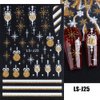 8 Sheets Glitter Christmas Nail Art Stickers Decals Self-Adhesive Pegatinas Uñas Holiday Gold Snowman Snowflake Xmas Winter Nail Supplies Nail Art Design Decoration Accessories