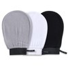 LOTTA Exfoliating Glove 3 Pcs Exfoliator Mitt Body Scrub 120D 150D 250D Shower Body Scrub Mitts Deep Skin for Cleanse Dead or Dry Skin 100% Viscose Fiber Suitable for Men and Women Black Gray White