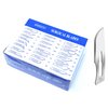 A2Z SCILAB 100 Sterile Carbon Steel Blades #10 with Free Scalpel Handle #3