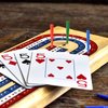 9pcs Cribbage Board Pegs, Plastic Cribbage Pegs Fit 1/8 Holes Peg Board Game Traditional Crib Board Pins Cribbage Board Game Accessories (Red, Blue, Red)