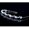 Floral Clear Austrian Rhinestone Tiara Headband Bridal Veil Prom Wed Party T819