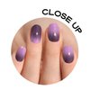 ADORA COUTURE Semi Cured Gel Nail Strips Fall | 30pcs Uv Gel Nail Stickers with Uv Light | Purple Gradient Ombre Glitter Nail Stickers | Fall Nail Art Gel Stickers for Nails Uv Light (The Vintage)
