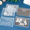 UNIMEIX 60 Pcs Stamp and Die Storage Pockets Reusable Storage Cases Seal Bags Transparent Plastic Folders for Cutting Dies Stencil Embossing Crafts (5.4" x 7.4")