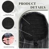 Cisyia Ponytail Extension, Black Mix Gray to Platinum Drawstring Ponytail for Women, Clip in Wavy Curly Ponytail Hair Extensions Short Soft Synthetic Hairpiece for Daily Use