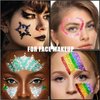 12 Colors Body Glitter Face Glitter Festival Makeup Hair Glitter Gel, Rave Glitter Gel for Body Hair Face Paint with Brush, Face Body Glitter Gel for Woman for Festival Carnival Party Christmas