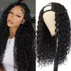 Lucasar 250% Density U Part Deep Wave Human Hair Wigs Glueless for Women Brazilian Virgin Upgrade U part Wigs with Clips Beginner Friendly No Lace No sew (250% Density 26inch)
