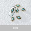 50PCS Western Nails Turquoise Nail Charms 3D Nail Art Supplies Nail Accessories Nail Decoration Retro Nail Charms for Manicure Craft