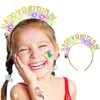 Acenail Light Up Happy Birthday Headband LED Birthday Crown Glowing Birthday Hair Hoop Birthday Party Props Decorations Birthday Gifts Birthday Hair Accessories for Women Girls (A)