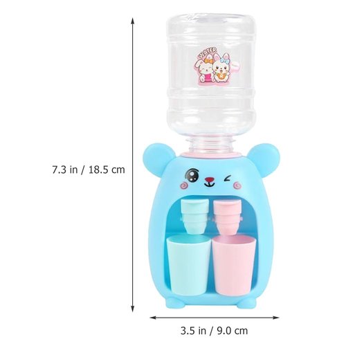 Toddmomy Kids Water Dispenser Toy Mini Water Machine Toy Children Lovely Water Dispenser Drink Water Machine Toy for Kids (Blue)