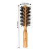 SHASH Boar Bristle Round Brush - Made In Germany | Volumize and Revitalize Your Hair with Softer, Smoother Results - Scalp Exfoliation and Stimulation - Eco-Sourced Olive Wood Handle