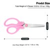 Kids Scissors, 6" Safety Scissors for Kids, Small School Student Blunt Tip Kids Craft Scissors, Age 3-5, 4-8, Sharp Stainless Steel Blades Comfort Grip for Classroom Toddler and Children Cutting Paper
