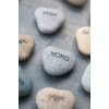 XOXO Engraved Stone Heart Shaped Inspirational Sandblast Stone, Perfect Gorgeous Unique Gift Ideas, Natural Beach Pebble Rock