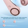CIVPOWER Neck Fan: Portable Personal Neck Cooling Rechargeable Bladeless Fan - Hands Free 3 Speed 4000 mAh Battery USB Operated Wearable Headphone Design - for Men Women Outdoor Indoor Pink