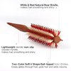 PERFEHAIR Small Round Boar & Nylon Bristle Hair Brush for Blow Drying Beard, Bangs,Short, Thin, Fine Hair, 1.7 Inch, Roll Styling Hairbrush with Natural Wooden Handle for Women & Men