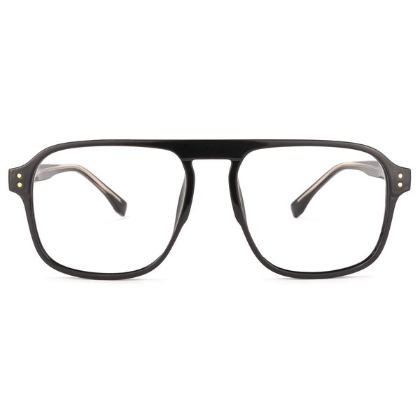 Zeelool Retro TR90 Oversized Aviator Blue Light Blocking Glasses Computer Video Game for Women Men Willow TT217878-02 Black