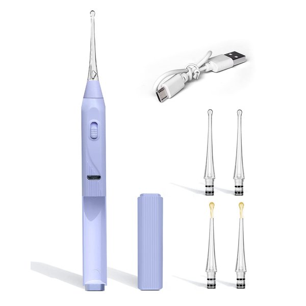 Ear Wax Removal Tool with Light Kids Ear Wax Remover Ear Cleaning Tool Ear Cleaner with Built-in Storage Space UANRNA Upgraded Ear Wax Removal with Light for Kids & Adults (Purple)