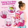 TUZT Baby Doll Accessories Playset, Baby Doll Care Toys with Changing Bag Backpack Feeding Set Baby Doll Nappies Bottle Bath, Birthday Toys for Kids Girls (Baby Doll Not Included)