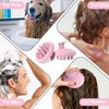 HHWXMHH Scalp Massager, Soft Silicone Hair Scrubber for Hair Growth & Head Massage, Shampoo Brush Scalp Scrubber, Dry & Wet Shower Hair Brush for Women Men Adult Child (Pink)