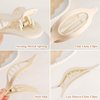CHANDAT Flat Hair Clips 6 pcs Lay Down Claw Clips French Concord Hair Clips for Thick Hair Alligator Hair Clips for Thin Hair Duck Bill Hair Barrettes Hair Accessories for Women - Brown