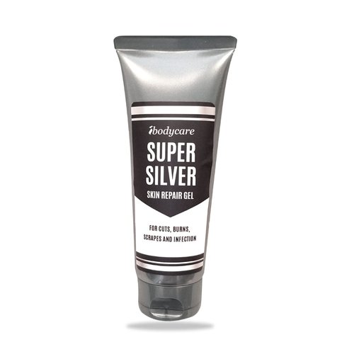ibodycare Super Colloidal Silver Gel Wound Care Healing Ointment with Pure Aloe Vera Gel - 4 Oz First Aid for Burns, Cuts, & Skin Irritations (1)