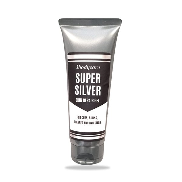 ibodycare Super Colloidal Silver Gel Wound Care Healing Ointment with Pure Aloe Vera Gel - 4 Oz First Aid for Burns, Cuts, & Skin Irritations (1)