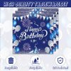 40Pcs Blue Birthday Party Supplies For 20 Guests - Disposable Tableware Blue And Silver Birthday Plates And Napkins Happy Birthday Party Decorations