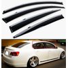 Cuztom Tuning Fits for 2006-2011 Lexus GS350 GS450H GS460 JDM VIP Clip on Smoke Window Visor Rain Guard W/Chrome Trim
