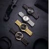 BUREI Men's Wrist Watches, Analog Stainless Steel Quartz Waterproof Watches for Men,Gifts for Men