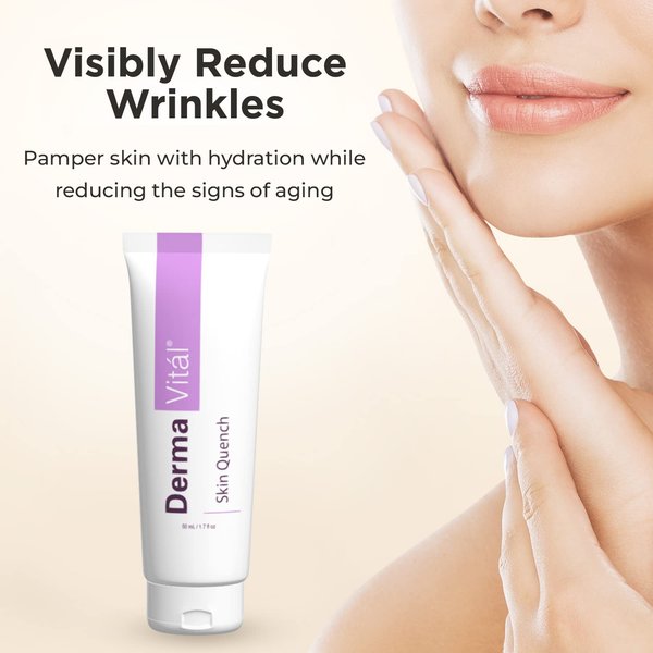 DermaVitál Skin Quench Facial Moisturizer for DermaWand - Face Moisturizer, Cream Combines Argireline, Sodium Hyaluronate and Aloe Vera - Reduce the Appearance of Wrinkles - 1oz