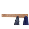 PegandRail Cherry Coat Rack with Satin Nickle Hat and Coat Style Hooks 4.5" Ultra Wide (Cherry, 15" x 4.5" with 3 Hooks)