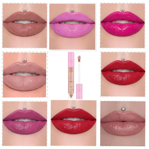 Jeffree Star Cosmetics Supreme Gloss Full Pigmented Lip Gloss Bundle Set of 8