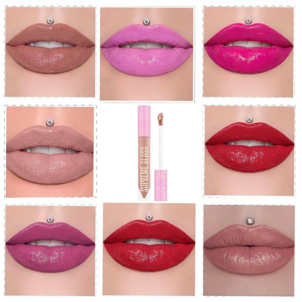 Jeffree Star Cosmetics Supreme Gloss Full Pigmented Lip Gloss Bundle Set of 8