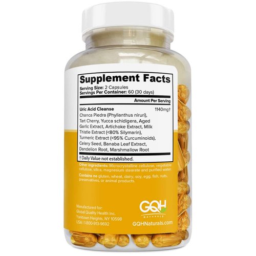 Inflamazol - Uric Acid Cleanse & Joint Support | Restore Joint Comfort, Mobility, Flexibility | Tart Cherry, Celery Seed, Turmeric & More | 120 Vegetarian Capsules