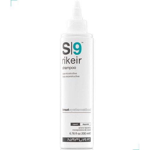 NAPURA S9 Professional Moisturizing Shampoo for Damaged Hair (6.76 fl oz) - Sulfate and Paraben Free - Split End Repair- Color Safe Protein Hair Repair Treatment with Avocado Oil