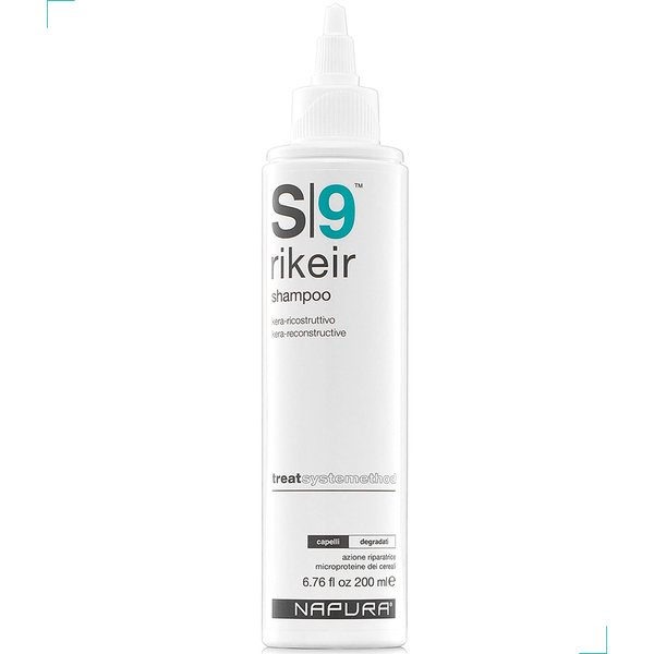 NAPURA S9 Professional Moisturizing Shampoo for Damaged Hair (6.76 fl oz) - Sulfate and Paraben Free - Split End Repair- Color Safe Protein Hair Repair Treatment with Avocado Oil