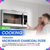 Microwave Charcoal Filter 11.02” x 2.52” for JX81D WB02X10943 GE Microwave Filter Replacement - This Carbon Filter Freshens and Filters Kitchen Air Entering the Over-the-Range Oven Vent Fan (2-Pack)