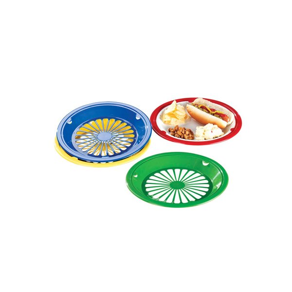 Miles Kimball Plastic Paper Plate Holders - Set Of 8 Assorted Colors