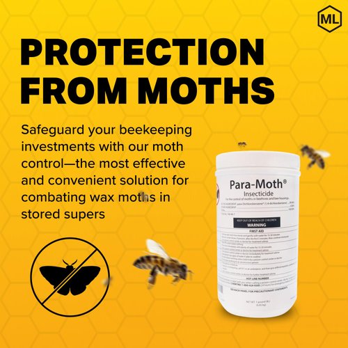 Mann Lake para-Moth, Bee Super Wax Moth Treatment, Protection for Your Bee Equipment, Preserve Hive Quality, Maximize Seasonal Productivity, 1 Lb Canister