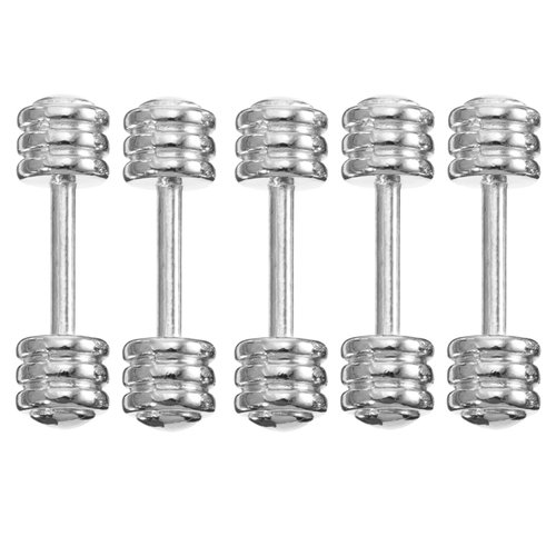 BESPORTBLE Mini Dumbbells Model: 5pcs 1: 12 Scale Miniature Dumbbells Dollhouse Work Out Gym Miniature Sports Equipment Dollhouse Miniature Ornament Miniature Dumbbells Mini Dum